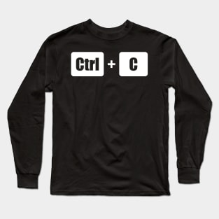 Ctrl C + Ctrl V Mother Father Son Doughter partner look Long Sleeve T-Shirt